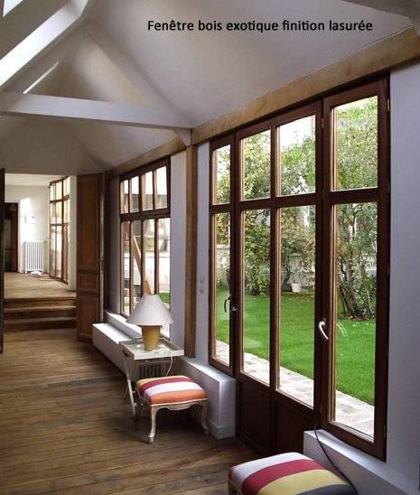fenêtre bois exotique