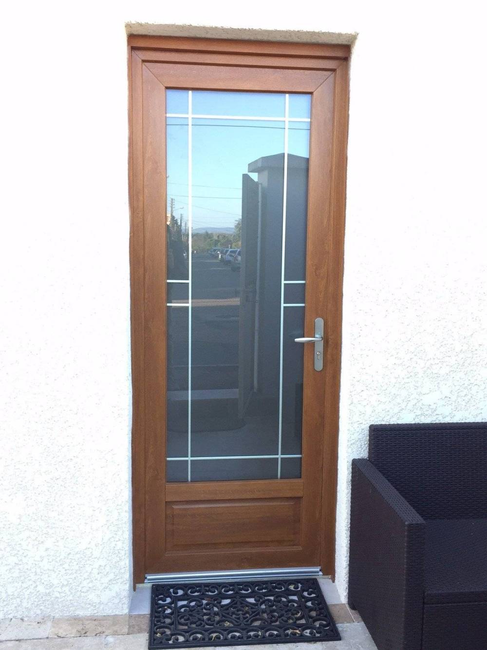 porte pvc avec grande vitre