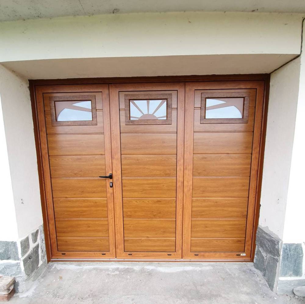 porte de garage battante bois