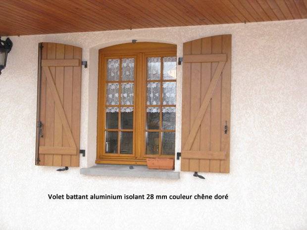 volets battants alu boisé
