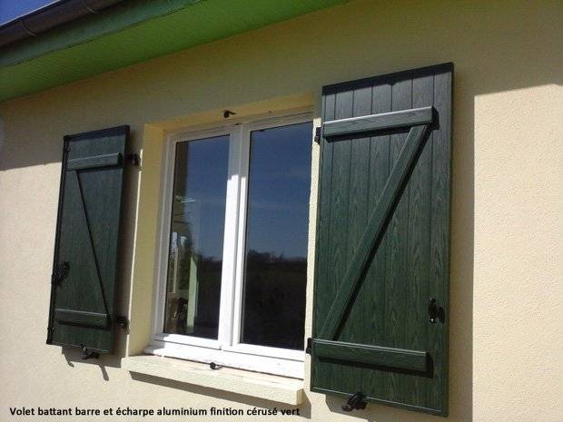 volets battants alu vert
