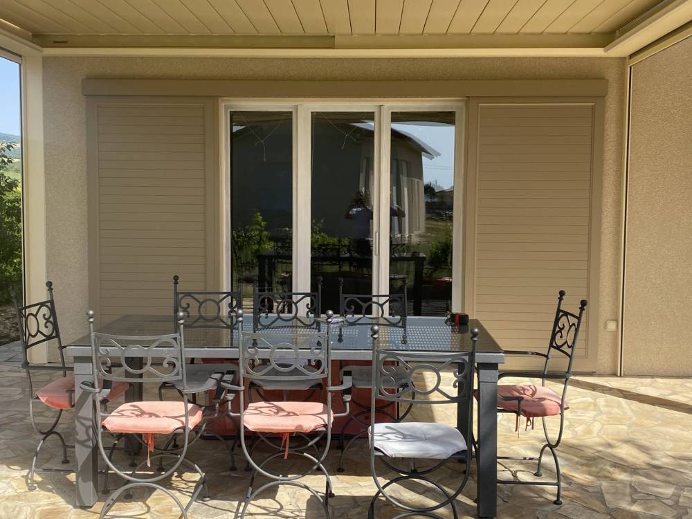 baie vitrée terrasse
